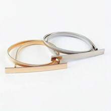 1pc Women's Stretchy Thin Waist Belt, Decorative Elastic Waist Chain For Dresses, Simple & Versatile Metal Waistband Summer, School Fall, Autumn, Halloween