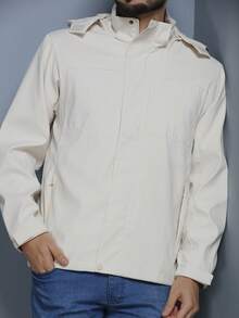 Autumn And Winter Solid Color Coat Warm And Fashionable - 米色 - 查看 4