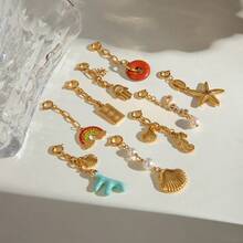 S SHOPBOHO 1pc Sneakers Charms Accessories Dazzling Glitter Charms Unique Little Bling Shoe Charms Bikini Charms Personalized Charm Pendant Waterproof Bikini Jewelry Stainless Steel DIY Charm Pendant - Ocean Breeze - View 4