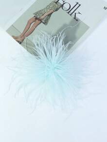 20cm Handmade Feather Flower Brooch, Colorful Accessory For Women's Hats, Clothing, Wedding, Party - Feather Flower - View 25