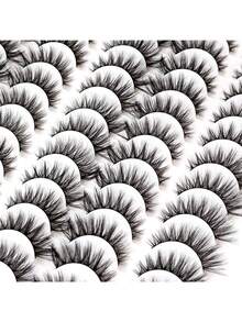 48 Pairs Of Large Capacity Complete False Eyelashes, Black Stems, Full Eyelashes, Comic Style False Eyelashes, One-Piece Complete False Eyelashes, Easy To Wear And Paste, Suitable For All Eye Shapes, Natural Appearance, Essential For Eye Makeup, False Eyelashes - 尖尾漫畫款 - 查看 4