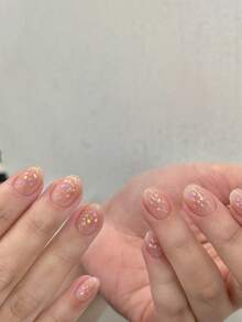 1/2件夏季新款全息白色1mm小愛心與星星美甲亮片裝飾，美甲用品小星星1盒裝，日系簡約風小美甲裝飾亮片，適用於美甲沙龍美甲飾品 - 彩色 - 查看 4
