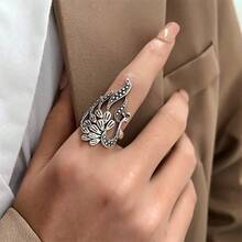 Gorgeous Retro Peacock Ring With Adjustable Opening Set The Hip - Hop Worldwide