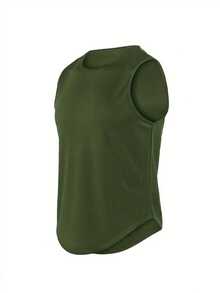 Tank Top Olahraga Jala Ukuran Besar untuk Pria, Cocok untuk Lari, Latihan di Gym, dan Aktivitas Santai di Luar Ruangan di Musim Panas. - Hijau - View 5