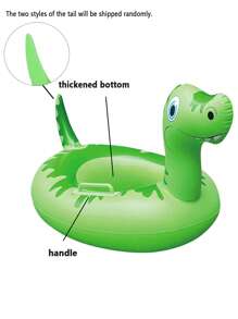 1pc Kids Inflatable Swim Pool Seat With Armrests, Cute Floating Seat Ring Swim Circle For Children Bathtub, Dinosaur Design, Underarm Floating Circle For Summer Swimming