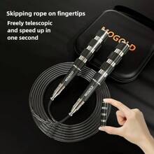 1 Set Adjustable Aluminum Alloy Bearing Jump Rope, Portable Fitness Workout Equipment For Cardio, Boxing, Calorie Burning
