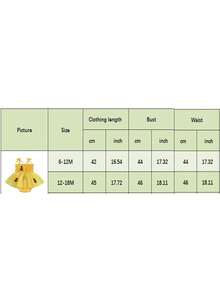 Baby Girl 1st Birthday Clothes One Year Old Tulle Romper Flying Sleeve Bodysuit Cake Smash Outfits - Màu vàng - Xem 10