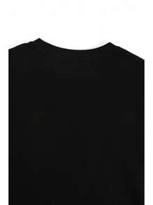 Casual Polyester Crew Neck T-Shirt With Graphic "PACIENCIA 1%" Print- 100% Polyester Knit Fabric, Regular Length, All-Season, Solid Color With Front Drawing Design