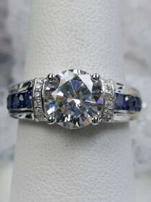 1 PC Fashion Cubic Zirconia Ring For Women For Wedding Engagement Party Jewelry Valentine's Day Gift