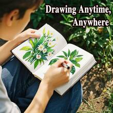 1Pc, A5, Van Gogh Retro Oil Painting Sketchbook, 100Pages, Bandage Sketchbook, Marker Pen Sketchbook, Thick Watercolor Sketchbook, Hand-Painted Journal, Hard Cover Thickened Notebook, Drawing Supplies, Paper For Artists, Perfect Gift