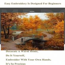 SNA 2025 Stil nou Peisaj Natură Toamnă Aurie Kit de broderie DIY Cusătură în cruce Set de lucru manual Ață de pânză imprimată Kit DIY pentru acasă Meșteșuguri Kit de broderie brodată Kituri de cusătură în cruce Kit de croșetat Kit de ace de perforat Accesorii de cusut Kit de cusut Ață de broderie Kit de artizanat Materiale de cusut Modele de cusut Consumabile de croșetat Kit de broderie Model de cusut pentru începători