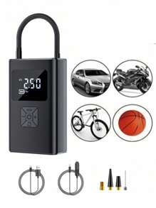 Compressor de ar portátil para encher pneus - Bomba de ar para pneus de carro Inflador de pneus portátil 4 vezes mais rápido, inflador de pneus inteligente para carro, motocicleta, bicicleta, bola com manômetro