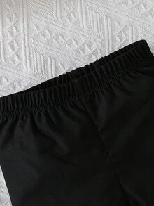 2 件套婴儿/幼儿男孩可爱熊条纹短袖衬衫 + 仿口袋短裤套装，休闲可爱户外装，夏季 - 黑色 - 查看 5