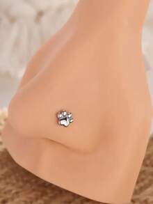 1pc Cute Pet Cat Claw Micro Nose Stud Nose Ring Nose Piercing Jewelry, 20G-L Shape - Kitten Paw - View 10