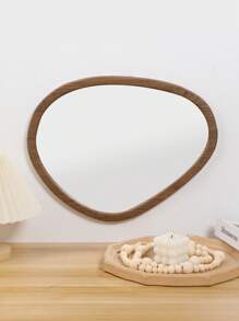 1pc Antique-Style Asymmetrical Mirror For Wall, Bathroom, Living Room, Bedroom, Home Decor, Makeup And Dressing Mirror, Multi-Functional Makeup Mirror And Dressing Mirror, Wall-Mounted Makeup Mirror Back To School