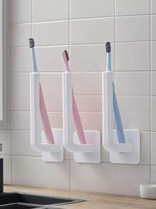 2pcs, Bathroom Traceless Hook, Used To Place Toothbrushes, Cylindrical Toilet Paper, Daily Necessities, A Multifunctional Hook
