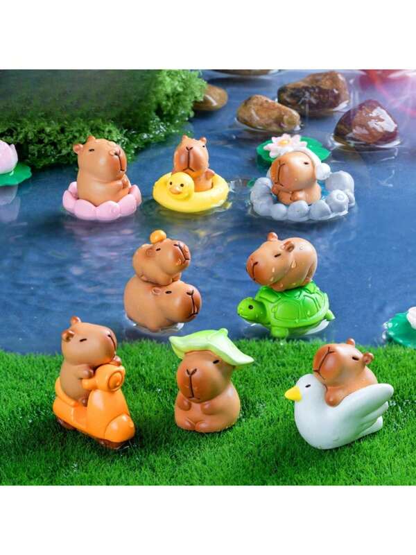 6/12pcs Mini Resin Dolphin, Cute Mini Dolphin Doll Mini Resin Dolphin Doll Mini Resin Animal Suitable For Home Mini Landscape Party Decoration (Color Random), Ducks, Plastic Animals, Animal Doll Toys