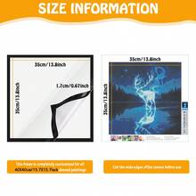 3/6-Piece Set Of Diamond Magnetic Art Frame [30 * 30cm/11.8 * 11.8in] [30 * 40cm/11.8 * 15.7in] [40 * 40cm/15.7 * 15.7in] - Self-Adhesive, Lightweight PVC Wall, Window, Door Display Stand - Perfect For Christmas, Valentine's Day, New Year, Easter Gifts Such As Photos, Posters, Certificates, Etc - Black 3PCS - View 9