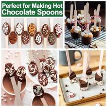 10/50/100pcs Disposable Wooden Dessert Ice Cream Cake Spoons, Spoons Made Of Birch Wood Suitable For Wedding Disposable Items Graduation Party Dining Utensils, Birthday Party, Camping, Restaurant Utensils - Multicolor - View 3