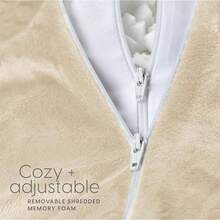 Milliard Reading Pillow With Shredded Memory Foam, Large Adult Backrest With Arms, Back Support For Sitting Up In Bed With Washable Cover (Sit Up Pillow) Pink - Yellow - View 5