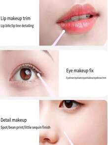 100pcs/300pcs Nano Cosmetic Swab, Thin Head, Makeup Changing, Eyeliner Wiping, Eyelash Removing, Cleaning Stick, Special Stick For Embroidery (100 Pieces)