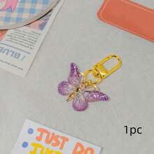 36pcs, Butterfly Keychain Gift Set, 12pcs Acrylic Purple Keychains, 12pcs Brown Cards And 12pcs Organza Drawstring Bags,Gender Reveal Decorations, Perfect For Birthday Decorations, Wedding, Parties,Graduation, The Perfect Gift For Colleagues, Friends, And Family, Back To School Valentine Day Mother's Day Graduation
