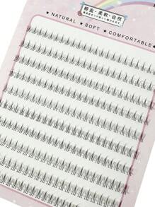 240pcs Transparent Stem Volume Fan Lash Extensions For Beginners, Natural Slouchy Single Cluster A-Type Segmented Single Cluster Small Flare Down Lash