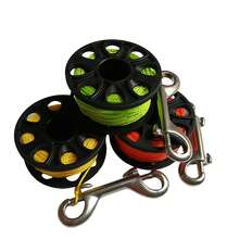 30m SCUBA Diving Reel With Stainless Steel Double-Ended Hook, Underwater Caving Wreck Diving Gear Spool - Multicolor - View 1