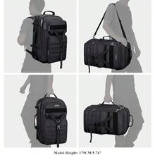 WITZMAN Carry On Travel Backpack For Men Large Convertible 45L Duffle Bag Fit 17 Inch Laptop Airline Appd - Black - View 2