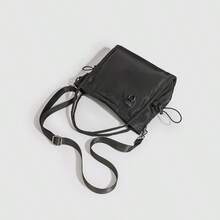 Large Capacity Tote Bag, Lightweight Shoulder Messenger Bag, Fashion Solid Color Handbag For Women, Versatile For Commuting - Black - View 5