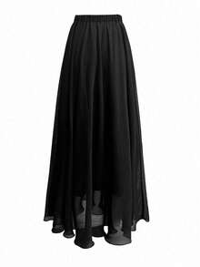 女士优雅迷人大方时尚半身裙 黑色 春季 - 黑色 - 查看 3