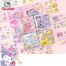 Sanrio 50 adesivi PET di Hello Kitty e amici Sanrio - Design di cartoni animati e animali impermeabili, collezione di adesivi unica, adatta per album di ritagli, progetti fai-da-te, borracce, forniture scolastiche, ritorno a scuola