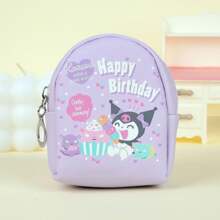 Sanrio Sanrio 1pc Girl Style Storage Bag, Cute Data Cable, Key, Change And Sanitary Pad Storage, Fashionable Storage Mini Keychain Small Bag