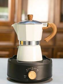Cafetera moka octagonal clásica con asa, filtro reutilizable, operación manual, adecuada para la cocina del hogar y para volver al colegio