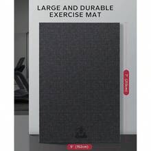 Large Exercise Mat, 183*122cm/ 213*152cm*8mm, Non-Slip, Ultra Durable, Large Yoga Mat For Home Gym, Fitness, Yoga, Pilates, Stretching, Push-Ups, Gymnastics - Black - View 2