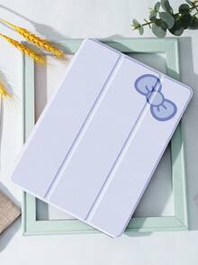 Ayotu 蝴蝶结蝴蝶结和 Kitty 保护壳适用于三星 Galaxy Tab/iPad、iPad 第 9/8/7 代 10.2 英寸、新款 iPad 第 10 代保护套、自动唤醒/睡眠功能、四角防摔 - 彩色 - 查看 1