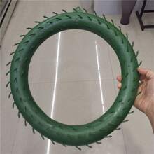 2/4/6pcs Christmas Wreath Material, Green Artificial Wreath Accessories, Christmas Ring Accessories, Suitable For DIY Holiday Wreath Decoration Accessories