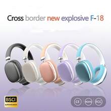 F18 Modne, regulowane, wielokolorowe, bezprzewodowe słuchawki Bluetooth - Wielokolorowe - Zobacz 3