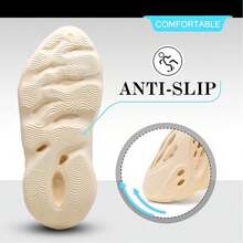 Women Men Clogs - Foam Runners Shoes For Men Women Soft Cloud Slides Slippers Non-Slip Walking Sandals Beach Platform Pillow Sandals Lightweight Slip-On Foam Runners Outdoor Quick-Drying Sports Slides. - White - View 4