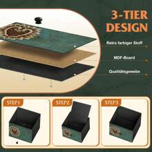 Cómoda con 5 cajones de tela