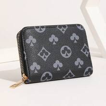 商务休闲女士搭扣卡包超薄银行卡夹驾驶证小钱包简约轻便卡包多卡位钱包女 - 黑色 - 查看 7