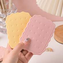 1 Peça Mini Espelho Cosmético de Cookie Realista, Espelho Redondo Dobrável Fofo e Portátil