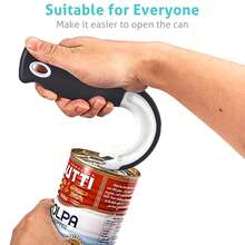 New Easy Grip Can Opener - Durable Plastic Material, Suitable For Home And Restaurant Use, Perfect For Christmas Parties - Black - View 5