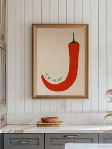 1 件辣椒艺术印刷品、厨房墙面装饰、食物艺术印刷品、我是辣辣椒装饰、有趣的辣椒海报、客厅、卧室、浴室、办公室、咖啡厅、餐厅和其他墙壁装饰的墙壁艺术装饰，无框 - 彩色 - 查看 10