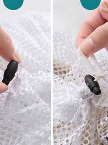 1pc Coarse Mesh Laundry Bag With Drawstring Closure For Lingerie And Bra Washing Dress Pants Shoes Jeans Boots Skirt