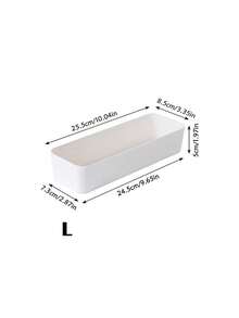 1/4/6/5/9 Pieces Of White Plastic Storage Box, Drawer Storage Set, Multifunctional Bathroom And Dressing Table Drawer Storage Tray, Cosmetics Storage Box, Bedroom, Kitchen Small Tools And Office - White - View 17