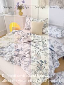 Juego de funda de edredón de microfibra suave con patrones florales - Mejor juego de ropa de cama de 2/3 piezas para edredón/edredón - Incluye 1 funda de edredón y 1/2 fundas de almohada - Económico y de alta calidad para cama individual, matrimonial, queen y king