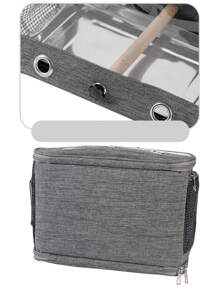 Vogelreisekäfig mit Sitzstange, Papageien-Rucksack-Käfig mit Edelstahlplatte, tragbare Haustier-Transporttasche für Vogelkäfig-Zubehör, transparenter Reisekäfig für Wellensittich, Sittich, Nymphensittich