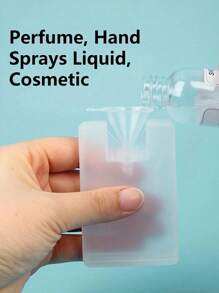 1 pieza Botella de spray de plástico con forma de tarjeta con capacidad de 20ml, 4 colores diferentes de boca interesante (rosa, blanco, rojo, negro), rellenable y utilizable, puede almacenar perfume, alcohol, agua desmaquillante