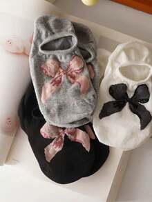 3 Pairs Ladies Bow Detail Simple Casual Boat Socks, For Everyday Wear - Multicolor - View 2